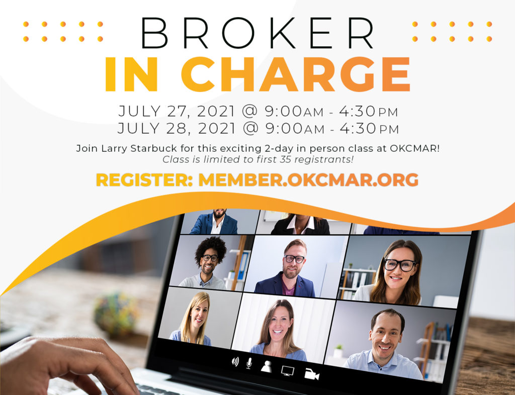 CE Broker in Charge 2 Day Course OKCMAR